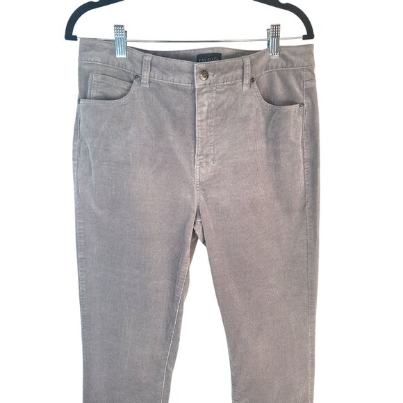 Talbots Womens Size 10 Corduroy Straight Leg Pants Taupe 98% Cotton 2% Spandex - Picture 5 of 14
